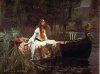John William Waterhouse's 1888 painting of the Lady of Shalott. Click for a larger version. 